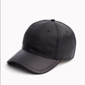 Rag & Bone Archie black leather cap